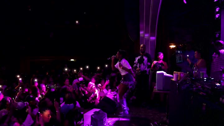 a singer and the crowd joining in together